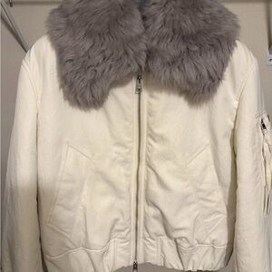 Ami Alexandre Mattiussi Cream/ivory  Bomber Jacket